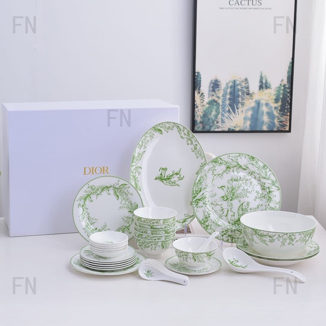 Forest green Lion- Christian , soup set of 32 pieces - Dior Kitchen and Dining | Buy Online in UAE